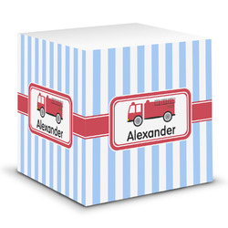 Firetruck Sticky Note Cube (Personalized)