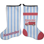 Firetruck Holiday Stocking - Double-Sided - Neoprene (Personalized)