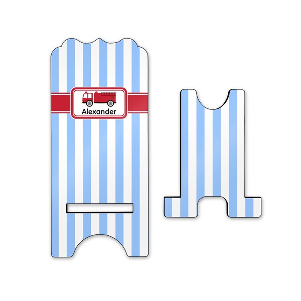 Firetruck Stylized Phone Stand - Front & Back - Small