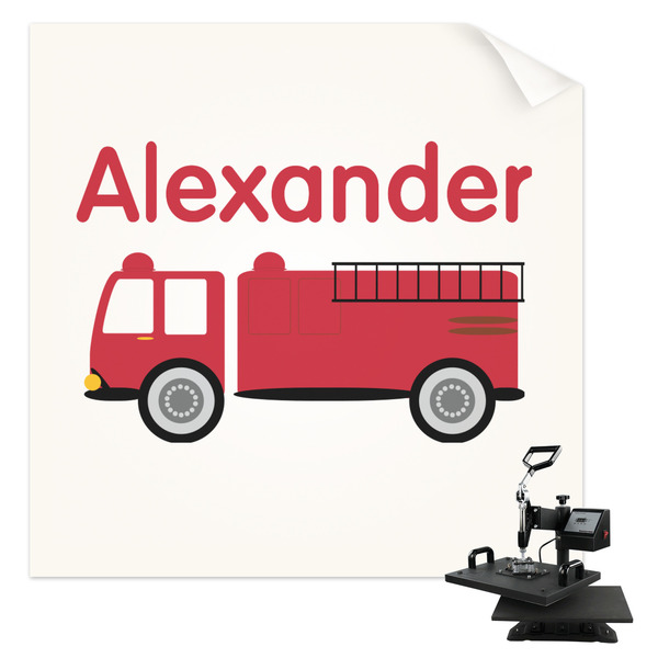 Custom Firetruck Sublimation Transfer (Personalized)