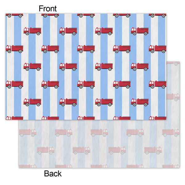 Firetruck Tissue Paper - Lightweight - Small - Front & Back