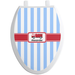 Firetruck Toilet Seat Decal - Elongated (Personalized)