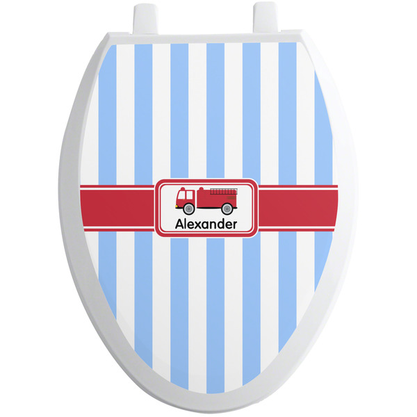 Firetruck Toilet Seat Decal (Personalized)