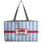Firetruck Beach Totes Bag - w/ Black Handles (Personalized)