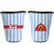 Firetruck Trash Can Black - Front and Back - Apvl