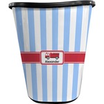 Firetruck Waste Basket - Double Sided (Black) (Personalized)