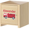 Firetruck Wall Graphic on Wooden Cabinet