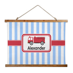 Firetruck Wall Hanging Tapestry - Wide (Personalized)