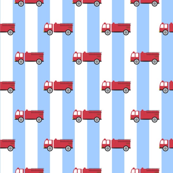 Custom Firetruck Wallpaper & Surface Covering (Water Activated 24"x 24" Sample)