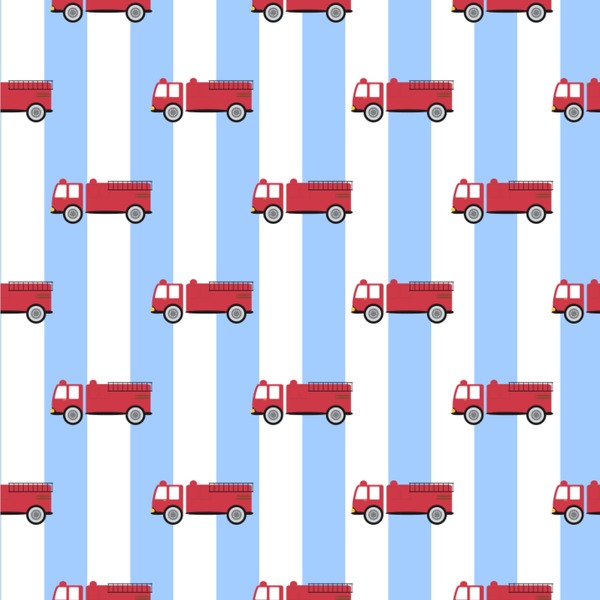 Custom Firetruck Wallpaper & Surface Covering (Water Activated 24"x 24" Sample)