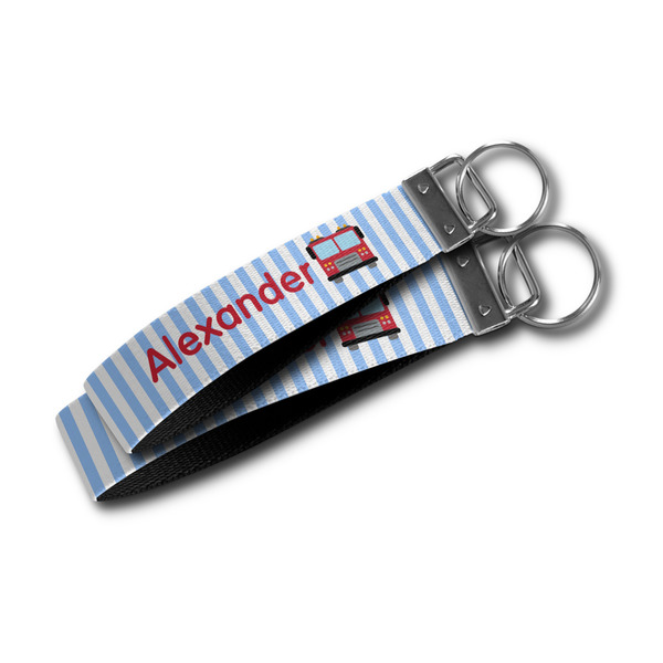 Firetruck Webbing Keychain FOBs - Size Comparison