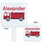 Firetruck White Plastic Stir Stick - Double Sided - Approval