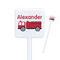 Firetruck Square Plastic Stir Sticks (Personalized)
