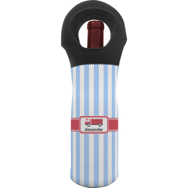 Custom Firetruck Wine Tote Bag (Personalized)