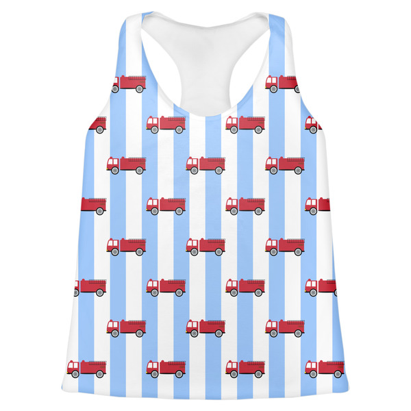 Custom Firetruck Womens Racerback Tank Top - 2X Large