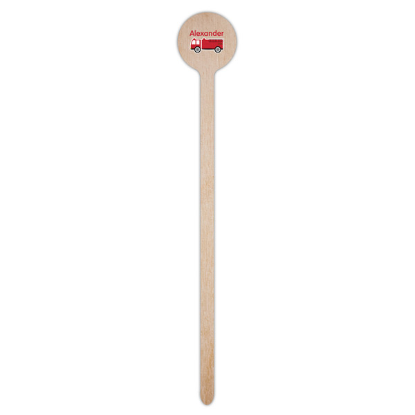 Firetruck Wooden 7.5" Stir Stick - Round - Single Stick