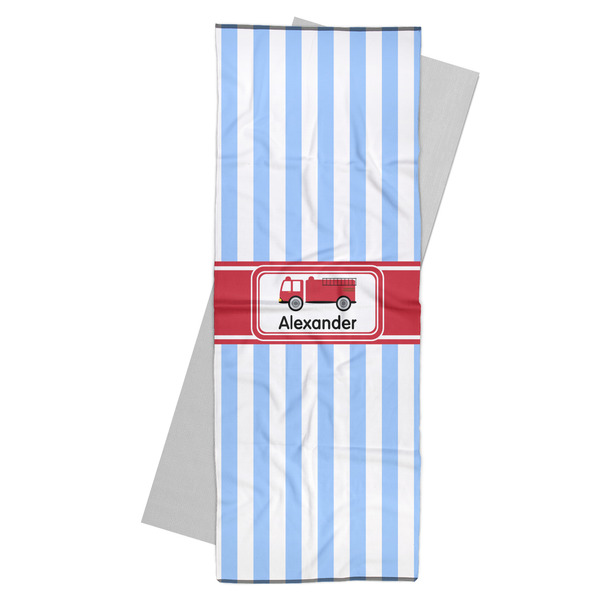 Custom Firetruck Yoga Mat Towel (Personalized)