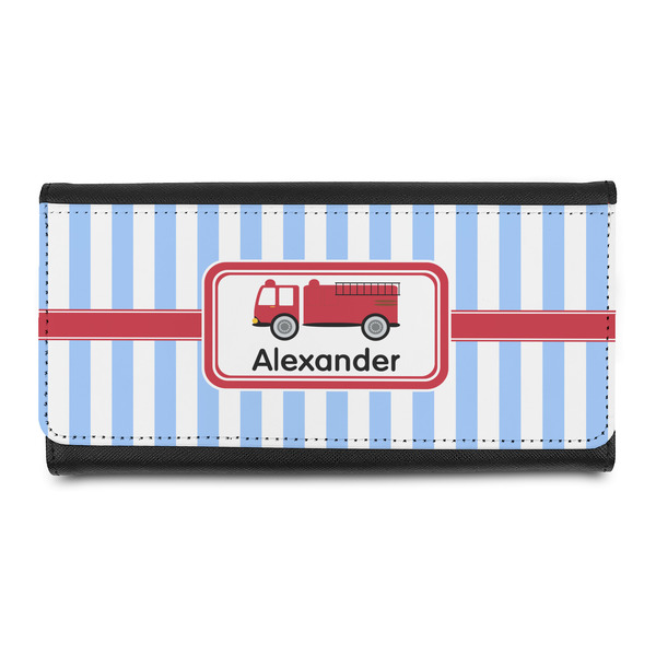 Custom Firetruck Leatherette Ladies Wallet (Personalized)