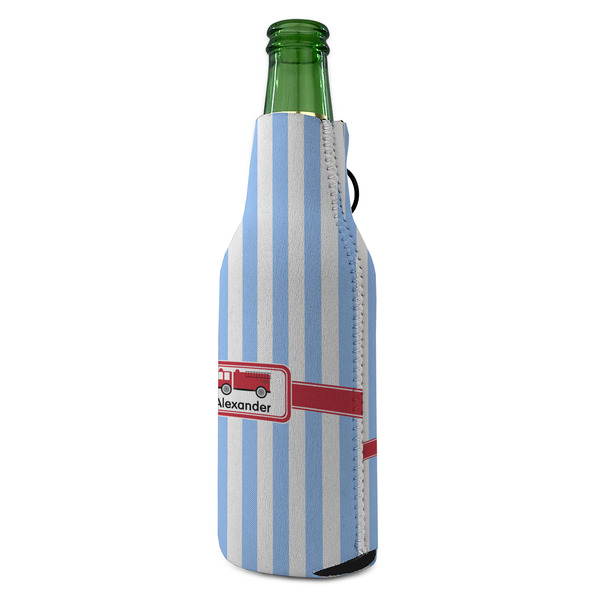 Firetruck Zipper Bottle Cooler - ANGLE (bottle)