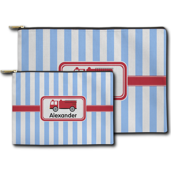 Firetruck Zippered Pouches - Size Comparison