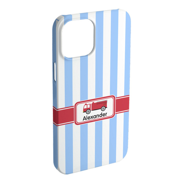 Custom Firetruck iPhone Case - Plastic - iPhone 15 Plus (Personalized)