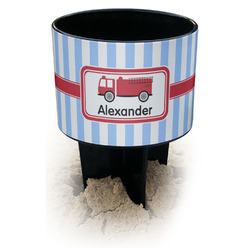 Firetruck Black Beach Spiker Drink Holder (Personalized)
