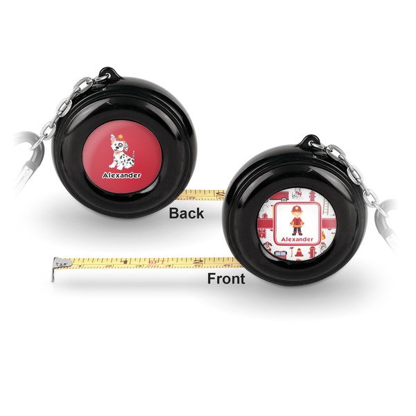 Firefighter 6-Ft Pocket Tape Measure with Carabiner Hook - Front and Back