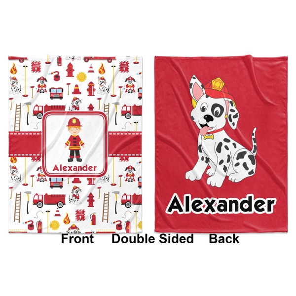Firefighter Baby Blanket (Double Sided - Printed Front and Back)