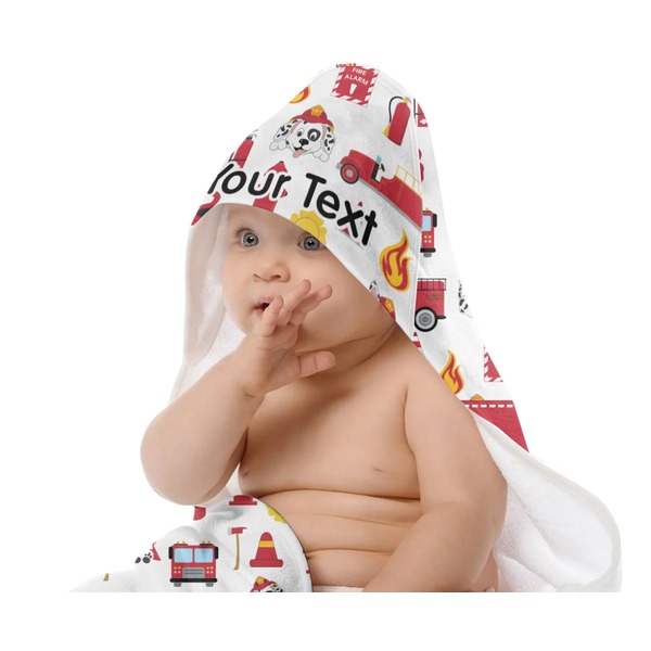 Firefighter Baby Hooded Towel on Child