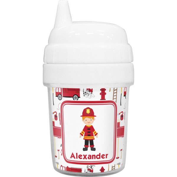 Custom Firefighter Character Baby Sippy Cup (Personalized)