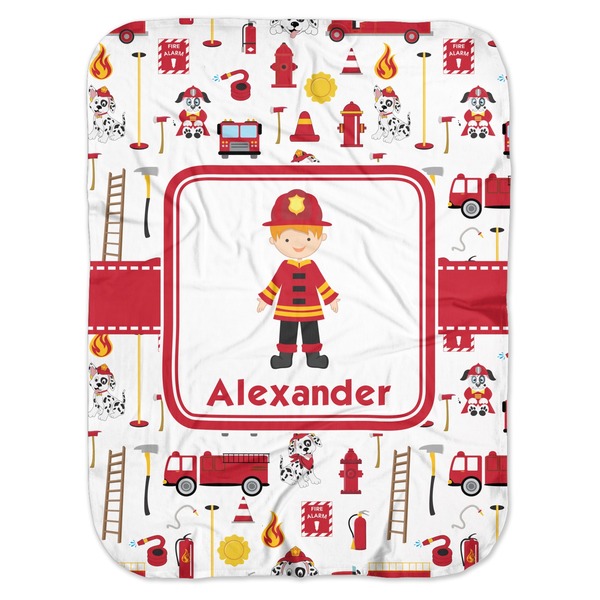 Custom Firefighter Character Baby Swaddling Blanket w/ Name or Text