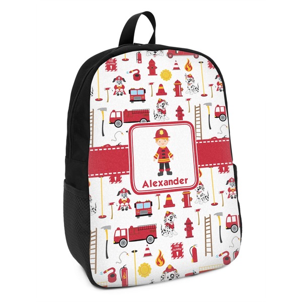 Custom Firefighter Character Kids Backpack w/ Name or Text