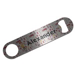 Firefighter Character Bar Bottle Opener - Silver w/ Name or Text