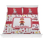Firefighter Character Comforter Set - King w/ Name or Text