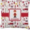 Firefighter Character Faux-Linen Throw Pillow 18" w/ Name or Text