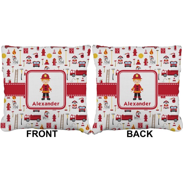 Firefighter Burlap Pillow Approval