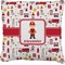 Firefighter Character Faux-Linen Throw Pillow (Personalized)