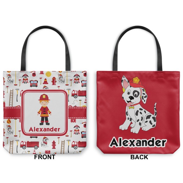 Firefighter Canvas Tote - Front and Back