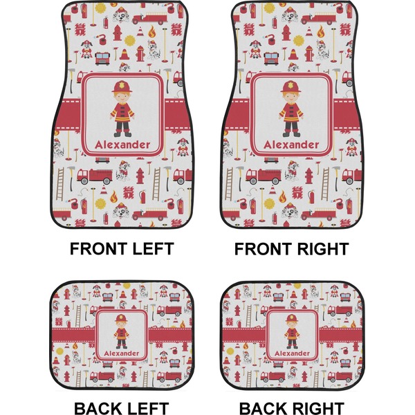 Firefighter Car Floor Mats Set (2F + 2B)