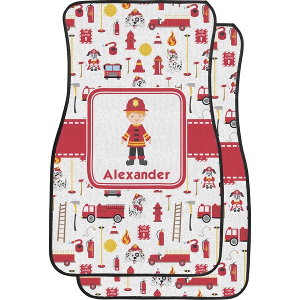 Custom Firefighter Character Car Floor Mats (Personalized)