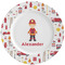 Firefighter Character Ceramic Dinner Plates (Set of 4) (Personalized)