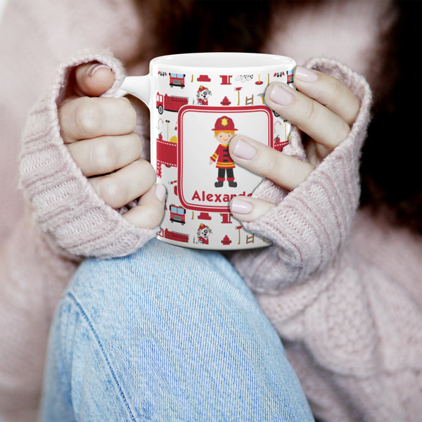 Firefighter Character 11oz Coffee Mug - LIFESTYLE