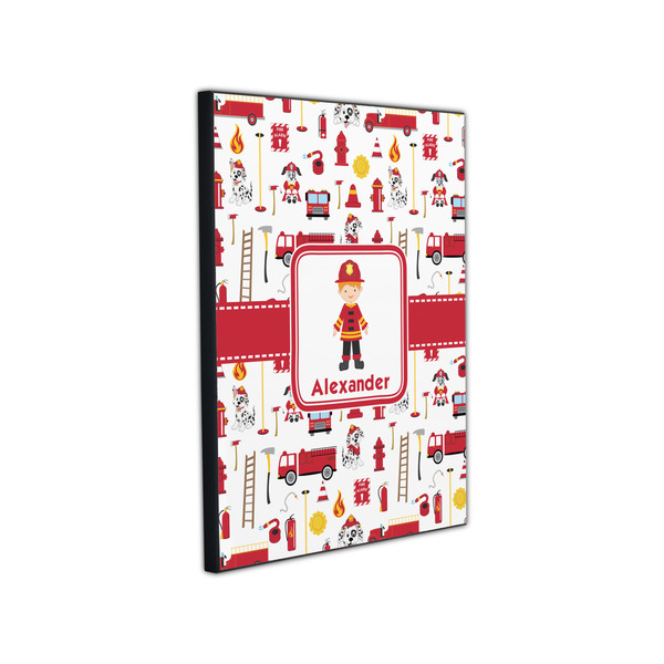 Firefighter Character 11x14 Wood Print - Angle View