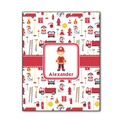 Firefighter Character Wood Print - 11x14 (Personalized)