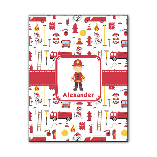 Custom Firefighter Character Wood Print - 11x14 (Personalized)
