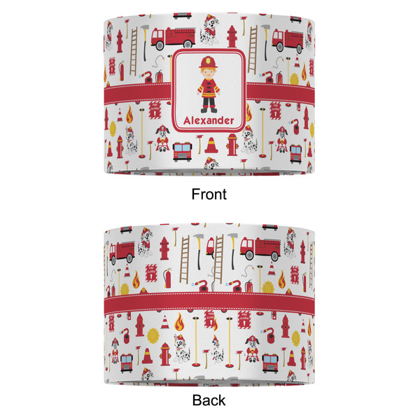 Firefighter Character 12" Drum Lampshade - APPROVAL (Fabric)