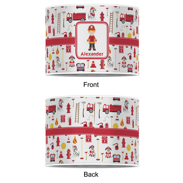 Firefighter Character 12" Drum Lampshade - APPROVAL (Poly Film)