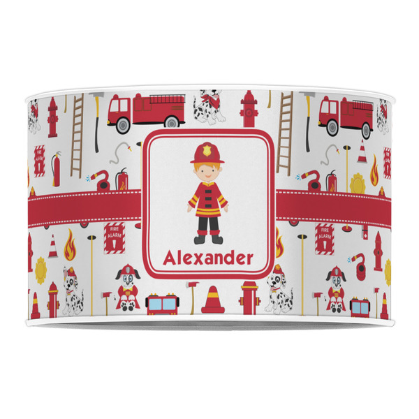 Firefighter Character 12" Drum Lampshade - FRONT (Poly Film)