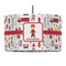 Firefighter Character 12" Drum Lampshade - PENDANT (Fabric)
