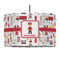 Firefighter Character 12" Drum Pendant Lamp - Fabric (Personalized)